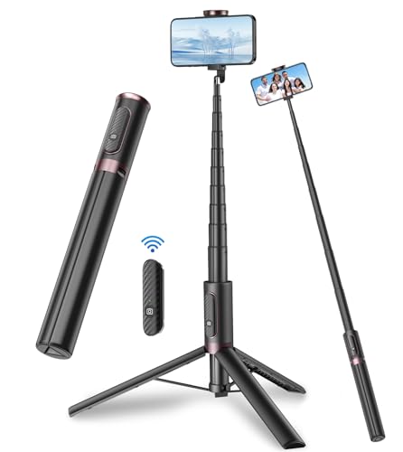 toneof selfie stick reisestativ ausziehbar mit fernbedienung und handyhalter für iphone/android