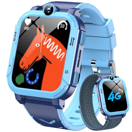 blackview kinder smartwatch mit gps tracker, videoanrufe, 4g, sim-karten-slot, notruf