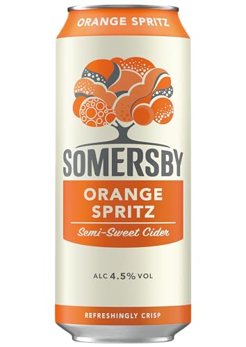 somersby orange spritz cider 24 x 0,5 l dose, fruchtiger cider, 4,5% vol, ohne farbstoffe