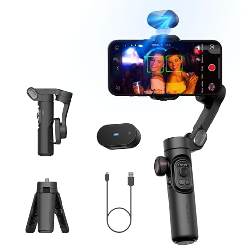 aochuan gimbal für smartphones, 3-achs stabilisator mit ai-tracking und fokusrad