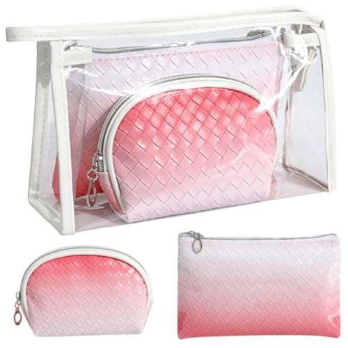 kulturbeutel transparent 3er set großer make-up tasche wasserdicht für reisen männer frauen kinder