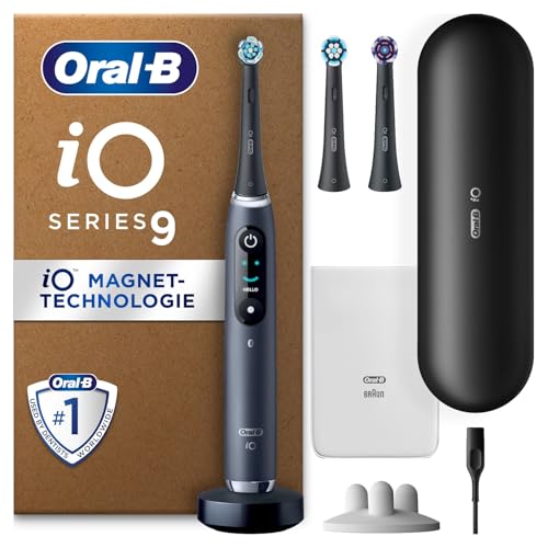 Produktbild: oral-b iO series 9 plus elektrische zahnbürste, 3 aufsteckbürsten, 7 puztmodi, schwarz