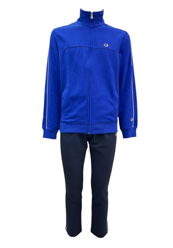 champion herren sweatsuit blau legacy full zip mit logo, XXL