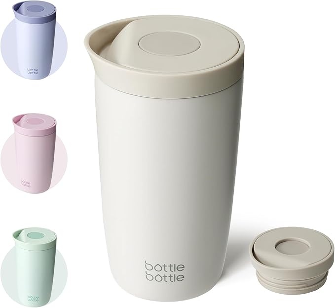 Produktbild: Thermobecher 350ml für Kaffee/Tee, auslaufsicher, Easy Quick-Press-Verschluss