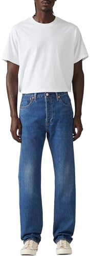 Levi's 501 Herren Jeanshose, Straight Fit, Knopfleiste, Window Pane LTWT, W33/L32