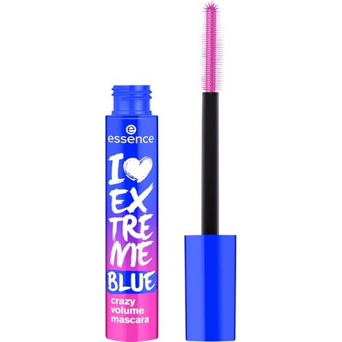 essence I LOVE EXTREME BLUE mascara, blau, voluminös, vegan, 12ml