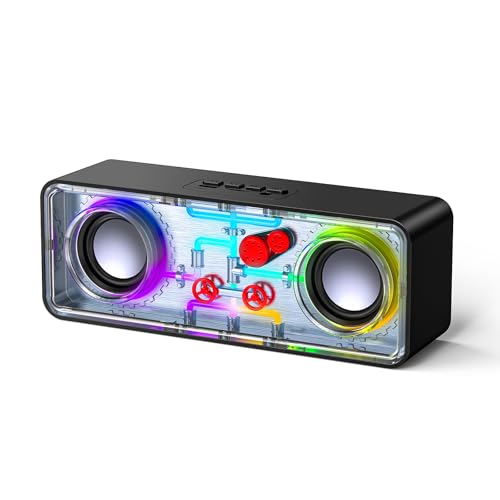 JAMELO bluetooth lautsprecher tragbar mit mecha-design tws stereo-sound schwarz