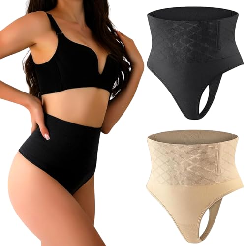 lupatdy shapewear damen bauchweg unterhose 2 stück, polyester mischung, m