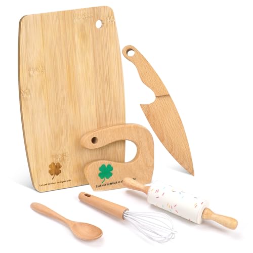 letto & tailor kindermesser und kinderbackset 6 teilig montessori küchenwerkzeuge