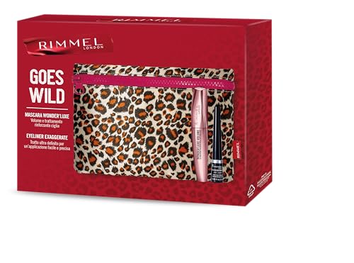 rimmel london geschenkbox damen mascaras eyeliner leopardenmuster goes wild