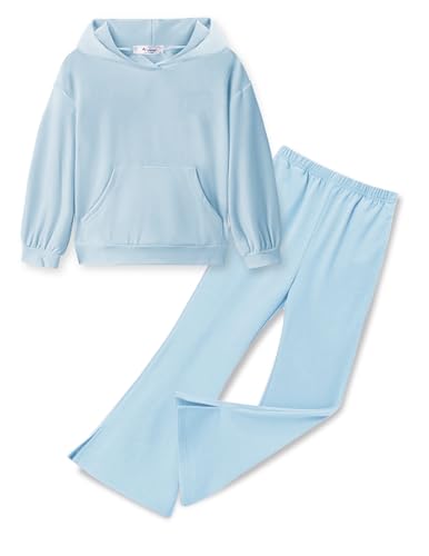 arshiner mädchen hoodie und schlaghose set, einfarbig, 12-13 jahre, herbst winter