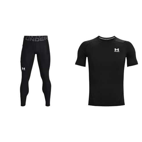 under armour herren leggings und kompressionsshirt, atmungsaktive laufkleidung