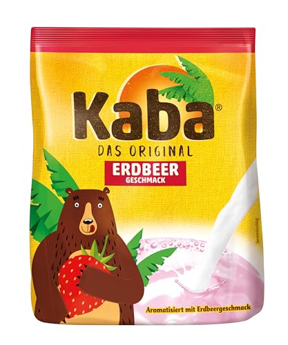 kaba strawberry milchpulver 400 g, geschmack für kalte und warme milch