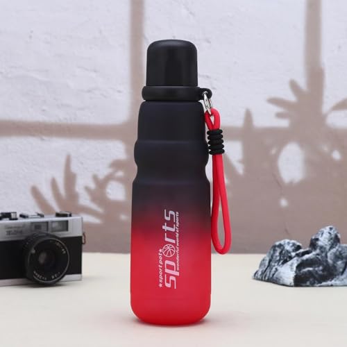 Produktbild: aisir trinkflasche 750ml auslaufsicher, bpa-frei sportwasserflasche rot für fitness, camping, fahrrad
