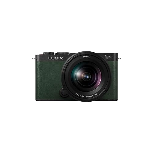 panasonic lumix dc-s9ke-g digitalkamera dark olive, 20-60 mm objektiv