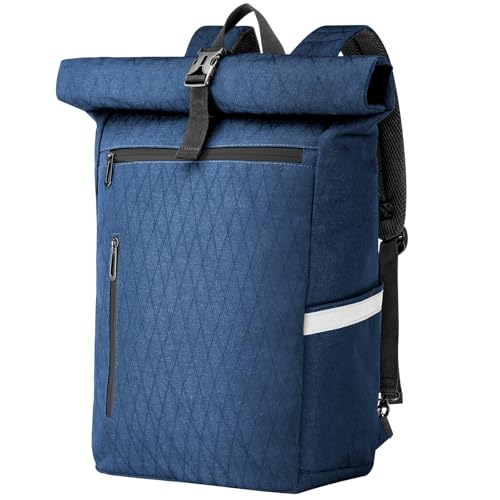 fahrradtasche wiserset gepäckträger 22l mit laptopfach, multi-fach rucksack, blau
