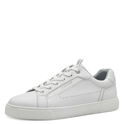 s.Oliver Herren Sneaker flach Low Top Vegan Weiß