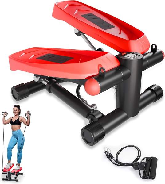 vannect mini stepper mit power ropes, hometrainer für anfänger und fortgeschrittene bis 150 kg