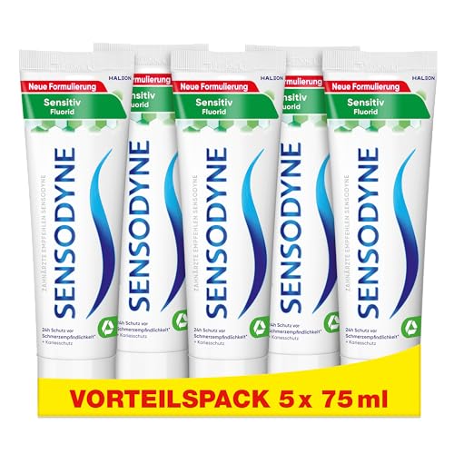 sensodyne fluorid zahncreme sensitiv 5 x 75 ml prime spar-abonnement