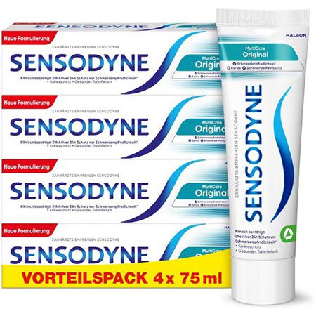 sensodyne multicare original zahnpasta 4er pack 75ml ab 10,20 statt 14