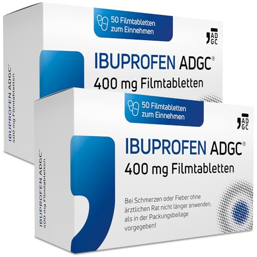 ibuprofen adgc 400mg set 2x 50 stück gegen schmerzen und fieber