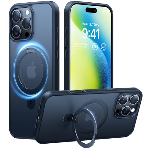 TORRAS Ostand Q1 Hülle für iPhone 16 Pro Max, MagSafe, militärischer Schutz, Schwarz