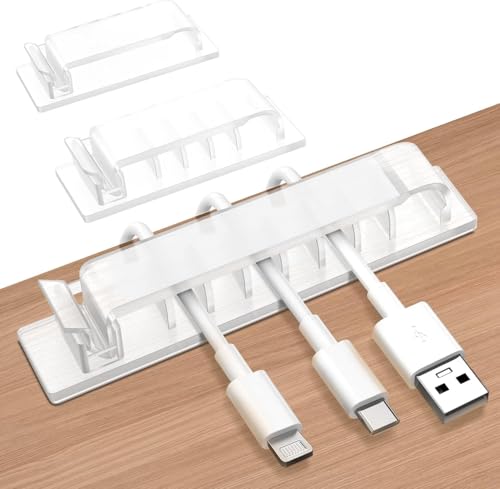 kabelhalter selbstklebend 10 stück shinfly, kabelmanagement clips für büro, heim, tv, pc, laptop