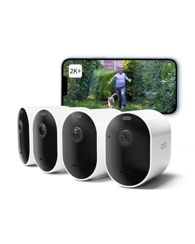 arlo pro 5 überwachungskamera außen wlan kabellos 2k hdr 160 4er set weiß