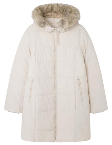 springfield damen mantel thermolite wasserabweisend beige m, abnehmbarer kapuze