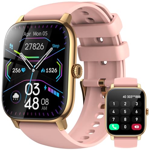 llkboha smartwatch damen mit telefonfunktion, 1,85 zoll touchscreen, fitness tracker