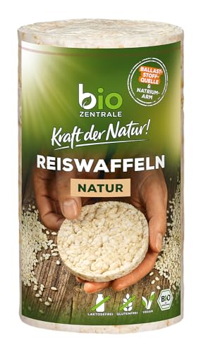 biozentrale bio reiswaffeln natur 12er pack vegan glutenfrei ballaststoffquelle mit sesam