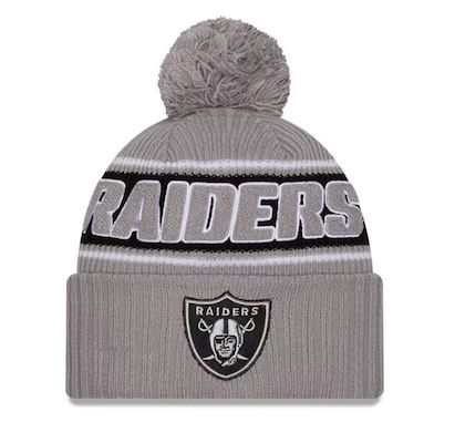 Produktbild: nfl beanie grau, new era sideline 2024, american football teamlogo, wintermütze