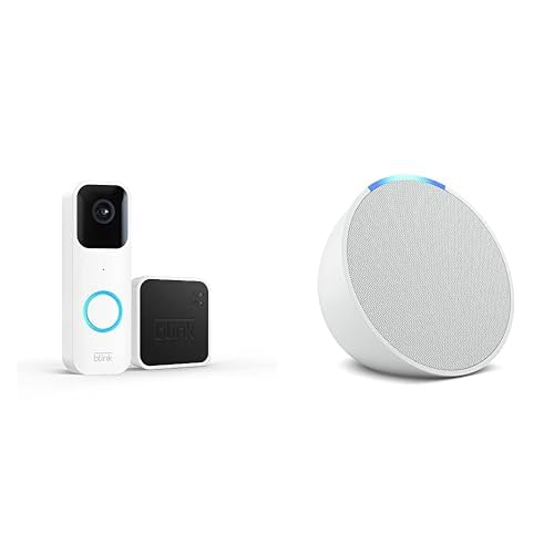 blink video doorbell mit sync module 2, alexa kompatibel, smart home set