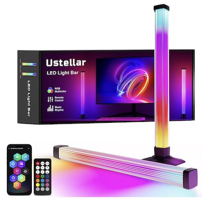 rgb led lightbar ustellar mit musik sync, 15,99 euro, statt 32 euro