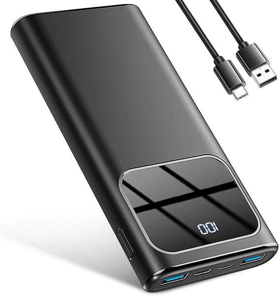 power bank 10000mAh mit usb-c schnellladung tragbares ladegerät für iPhone 15/14/13/12