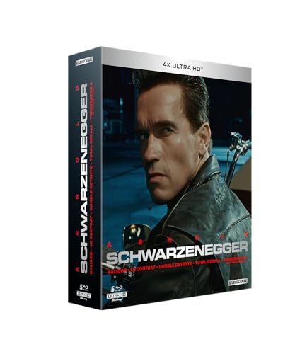 Produktbild: arnold schwarzenegger 5 film 4k collection - terminator 2, total recall, red heat, red sonja, der city hai