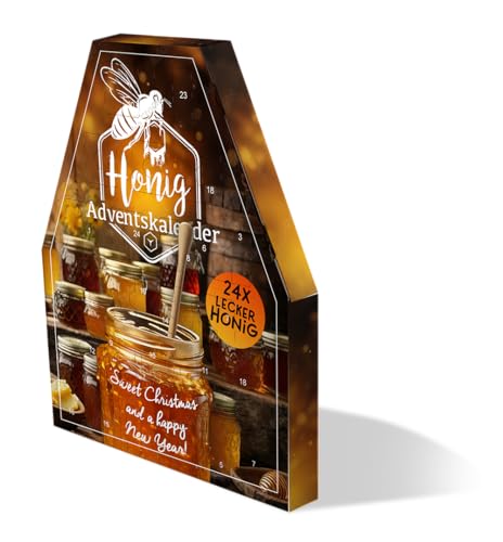 Honig adventskalender 24 gläser  50 ml von prime, 12 sorten für jeden tag