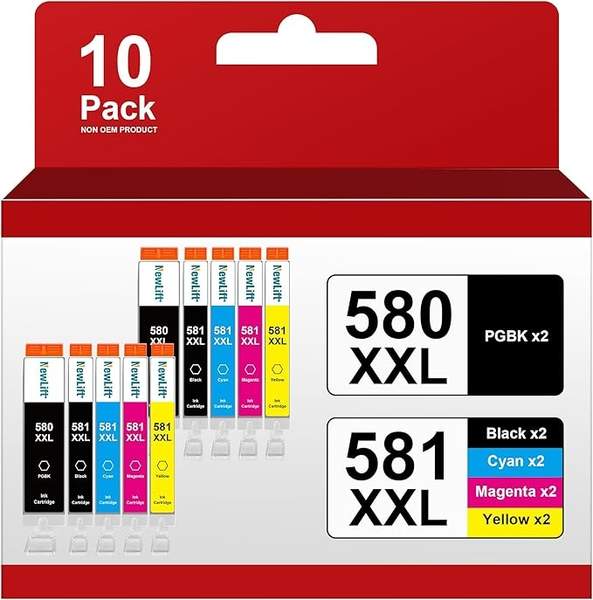 Kompatible Druckerpatronen Canon 580 581 für TR8550, TS705a, TS6350a (10er-Pack)