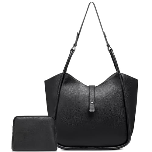 myhozee damen tasche groß umhängetasche pu leder shopper hobo bag für büro schule reisen