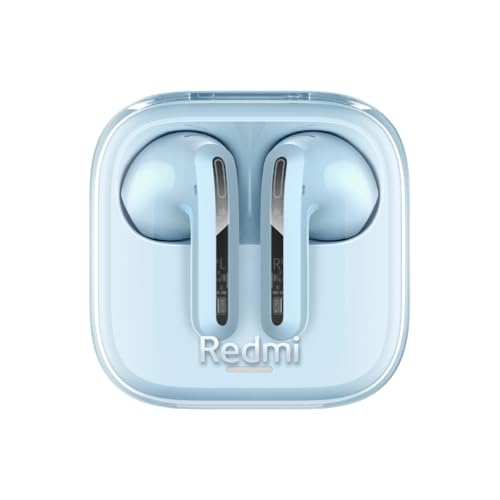 redmi buds 6 active in-ear kopfhörer bluetooth 5.4 30 std akkulaufzeit ipx4 wasserschutz transparent blau