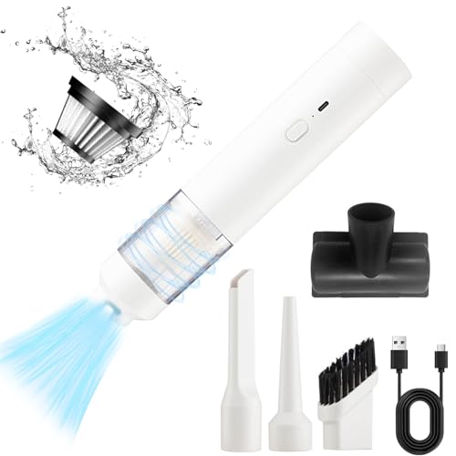 Produktbild: yushengtai handstaubsauger 11000pa kabellos mini-autostaubsauger mit hepa-filter, usb schnellladung, 4 in 1 für auto, büro, wohnmobil, tierhaare