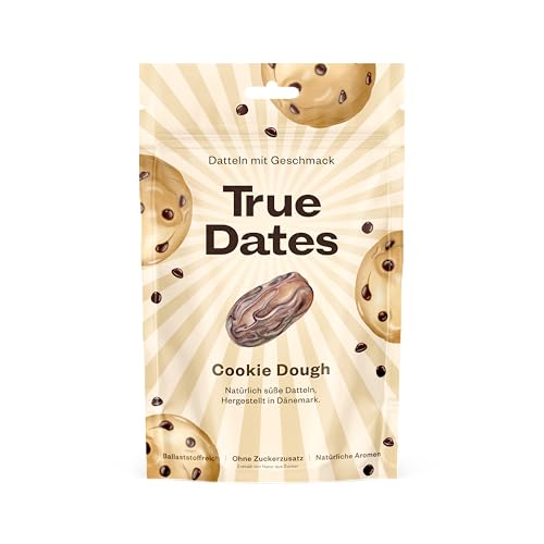 true dates cookie dough mit geschmack von keksen, natürliche geschmaktsrichtungen