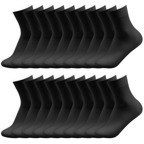 utxn pop-socken damen-söckchen nylon unsichtbare enge socken schwarz, 20 paar