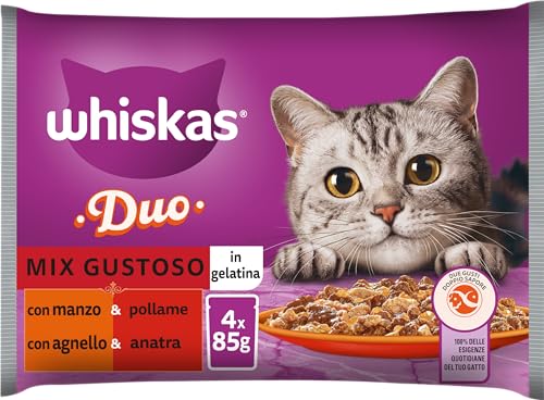 whiskas duo mix nassfutter für katzen 1+ jahre 13x4x85g total 52 beutel