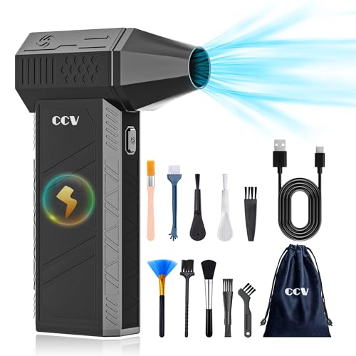 ccv elektrische staubgebläse luftdruckspray 3000mAh akku 3-gang duster für pc auto sofa