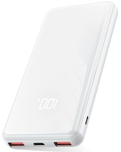 Lazci Power Bank, 22,5W Powerbank 20000mAh mit USB-C Input & Output, PD 3.0 QC 4.0 Externer Handyakkus, Kompatibel mit iPhone, Samsung Galaxy, iPad und Mehr -Weiß