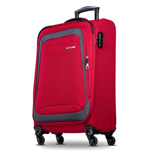 nowi korfu trolley l weichschalen koffer 50l 4 rollen mit schloss rot