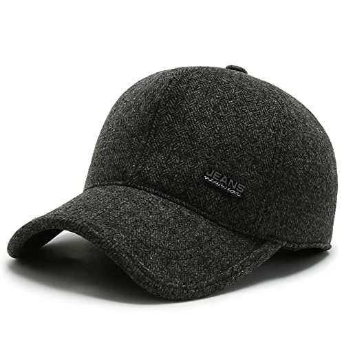 ja dengior winter baseballcap herren mit ohrenschutz, unisex schirmmütze winter