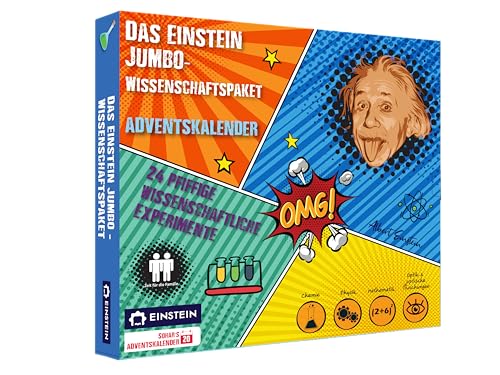 adventskalender 2024 einstein jumbo science kit kinder experimente countdown 24 wissenschaftstricks