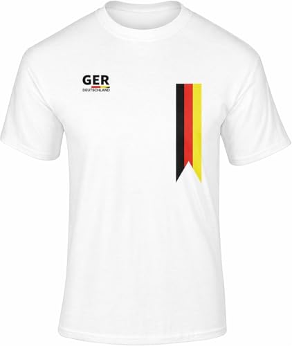 Deutschland Trikot WM 2026 weiß - T-Shirt Herren & Damen - Fußball Fanartikel L